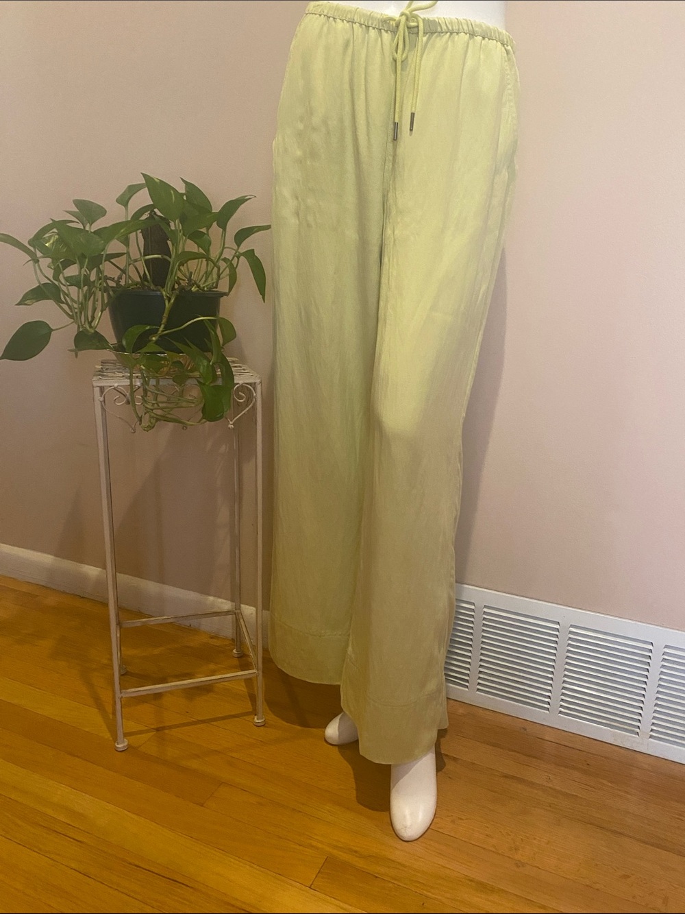 Calypso St. Barth Light Lime Wide-Leg Drawstring Pants